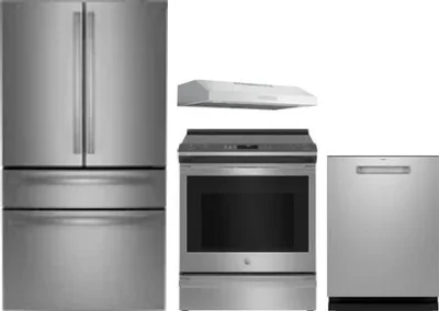 4 Piece Package Includes Refrigerator, Range, Hood And Dishwasher